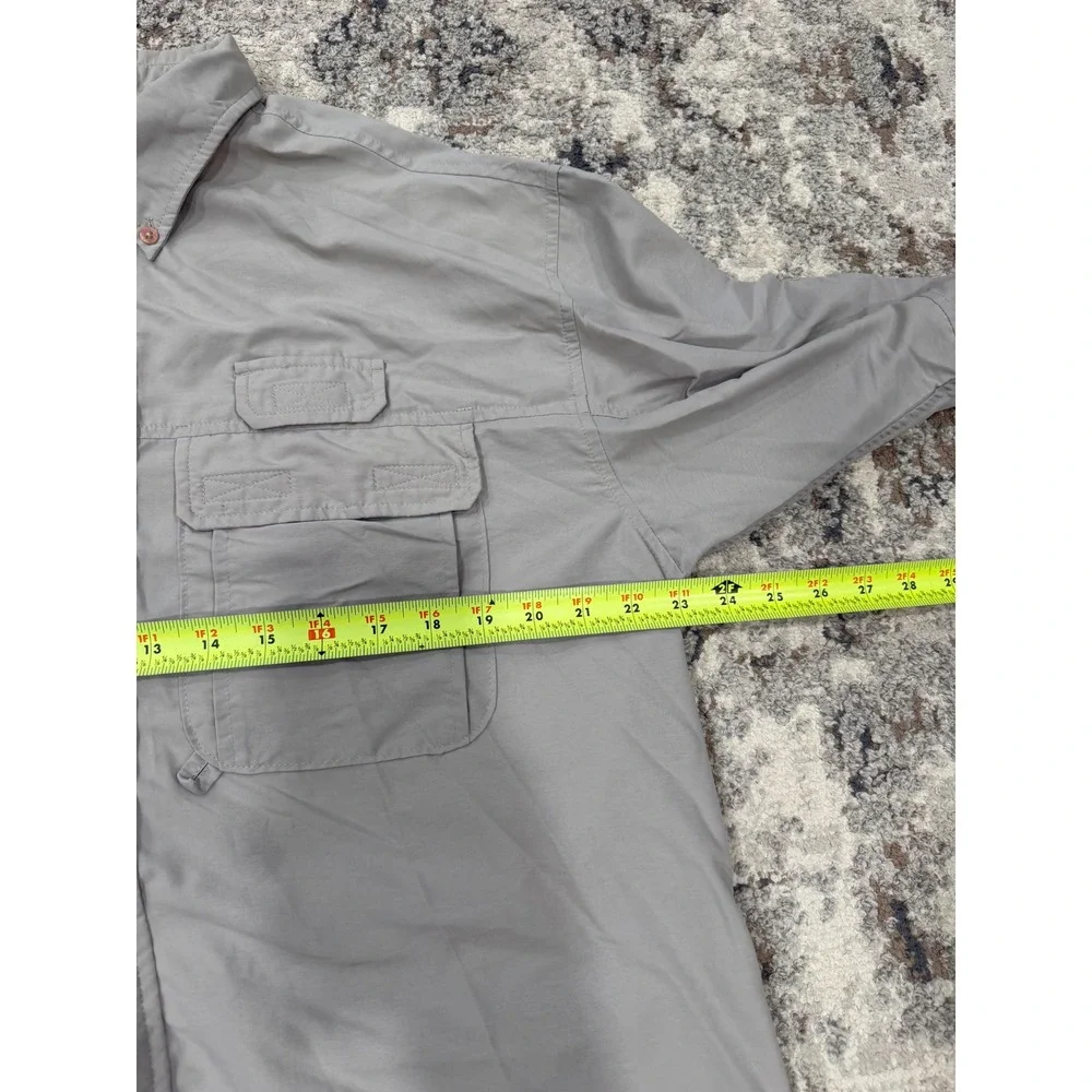 The North Face VaporWick Mens Gray Long Sleeve Utility Hiking Shirt L ABB0